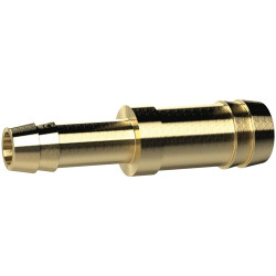 Double hose nozzle, L 55 mm, 16 bar, brass, for hose, 136275