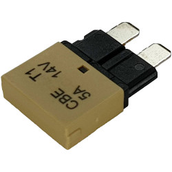 Hansor CBE1-0514 Mini Blade-Type Fuse Circuit Breaker 5A Light Brown