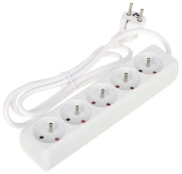 Przedłużacz 5-gniazda PR-1.5M-5G/W 1.3m