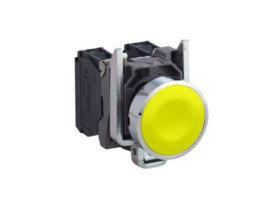 Harmony XB4 Przycisk płaski żółty, metalowy XB4BA51 SCHNEIDER ELECTRIC