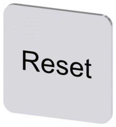 Etykieta samoprzylepna do kaset 22x22mm srebrna inskrypcja /Reset/ SIRIUS ACT 3SU1900-0AF81-0DU0 /10szt./