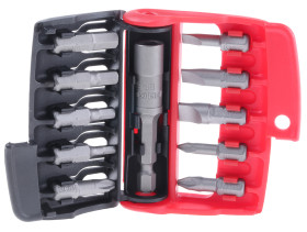 Zestaw końcówek do wkrętaka Sześciokątny, Pozidriv, płaski l. elementów: 10 Zestawy końcówek Facom