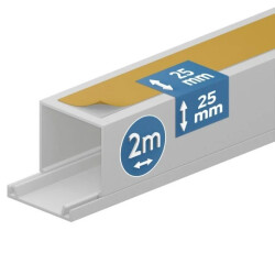 Kanał elektroinstalacyjny / Korytko kablowe samoprzylepne 25х25 (2m) Biały EDO777755