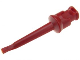 Chwytak pomiarowy 20.135.1;czerwony 55mm;haczykowy;4mm;10A;60V;lutowany