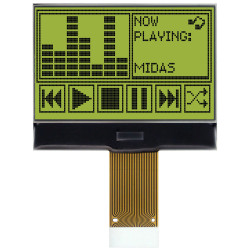 Midas Displays MCCOG128064B12W-SPR 128x64 Graphic COG LCD Reflective