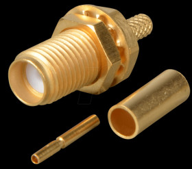 R125 312 120 SMA panel jack, RG174/316, straight, crimp