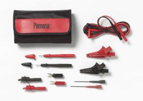 Przewód kontrolny do multimetrów długość przewodu 1.3m Pomona kategoria IEC 61010-031 Wtyk bananowy Zestaw przewodów
