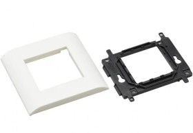 Ramka montażowa + support 2M 45x45 biała na moduły Mediabox