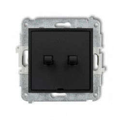 ICON Mechanizm łącznika jednobiegunowego ze schodowym styl amerykański (bez pikt., osobne zasilanie) czarny mat 12IWPUS-10.21