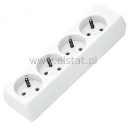 4GN z uziemieniem długie ( 4x gniazda okrągłe)