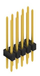 Pin header, 10 pole, pitch 2.54 mm, straight, black, 10053670