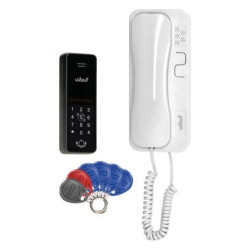 ERIN, zestaw domofonowy jednorodzinny, 2-żyłowy, szyfrator, RFID, biały,OR-DOM-BA-932/W