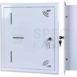 OUTLET Szafka multimedialna lokalowa 340x400x75mm biała podtynkowa