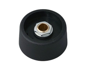 Pokrętło potencjometru oś: 6.35mm średnica: 31mm Wałek okrągły Czarny OKW