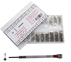 Zestaw 360 śrubek M1.2;  M1.4; M2 o różnej długości