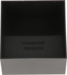 ABS enclosure, (L x W x H) 50 x 50 x 30 mm, black (RAL 9005), 1596B108-10