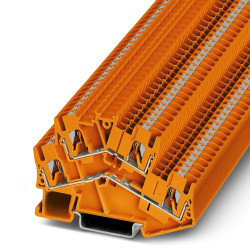 Dwurzędowa złączka szynowa Phoenix Contact 12 → 26AWGWciskane PTTBS 2.5 OG 24A 500 V