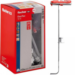 Kołki uchylne, zaciskowe uniwersalne do wielu powierzchni DuoTec 10S 10mm z wkrętem FISCHER 25 sztuk