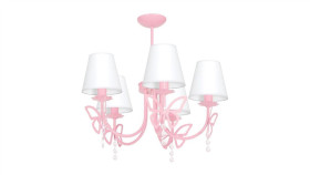 Żyrandol Charlotte Pink 5Xe14 Mlp4217 Milagro