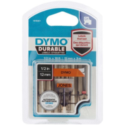 Taśma do drukarek D1 Durable 12mm x 3m czarny/pomarańczowy 1978367