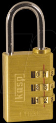 K11030D KASP combination lock, 3 rows, 30 mm