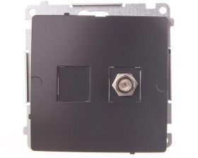 Simon Basic Gniazdo antenowe pojedyncze typu F grafit mat, BMAF1.01/28