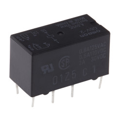 Przekaźnik sygnału, 4.5V dc, 2 A, DPDT, 2-polowy, montaż PCB, Omron MT