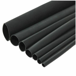 RURKA KOSZULKA TERMOKURCZLIWA Z KLEJEM 1,6 / 0,6 mm CZARNA 1 METR