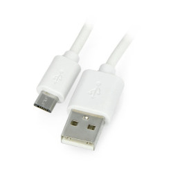 Przewód microUSB B - A Esperanza EB143W - biały 1,0m