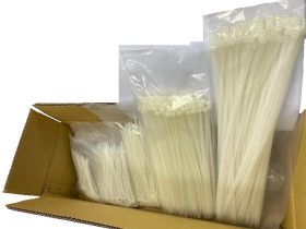 Opaska kablowa długość 100, 150, 203, 280, 385mm szerokość 2.5, 3.6, 4.6, 4,8 mm RS PRO Nylon 66 -40 °C → +85 °C.