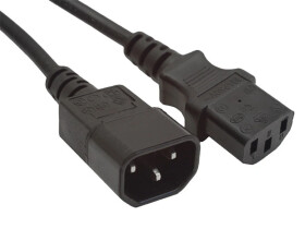 Przedłużacz kabla zasilającego IEC 320 C13 - C14 5m VDE czarny CA-C13E-11CC-0050-BK