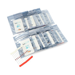 Zestaw diod Zenera 1W - różne rodzaje - 140 sztuk - justPi