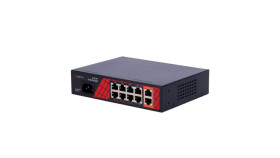 Przełącznik Hi-Poe 10-Portowy 120W 8Xpoe 2X Gigabit Uplink 6Xpoe 30W 2Xhi-Poe...