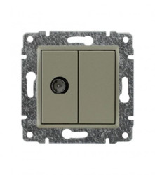 VENA Gniazdo antenowe pojedyncze typu F satyna 515054