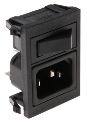 Złącze IEC IEC C14, na Zatrzask Męski 10A Proste liczba bezp None Szybkozłączne Bulgin