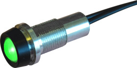 Kontrolka 230V dc, zielona 10mm LED Wyprowadzenia Oxley