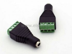 Jack 3,5 GN; 4-polowe z kostką montażową; 4P