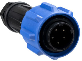 Plug, 5 pole, screw connection, screw locking, straight, PX0911/05/P
