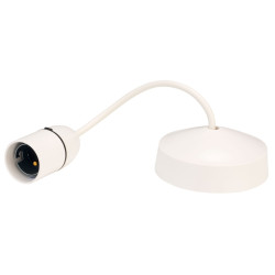 MK K1186WHI White B22 6A Pendant Set 150mm