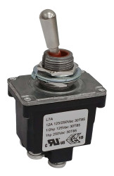 Przełącznik Wł.-wył. średnica wycięcia 12.0mm DPST RS PRO Montaż panelowy długość przełącznika 16.2mm