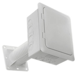 Puszka p/t uniwersalna do systemów docieplających z tubusem i otwieranym wiekiem szara KUZ-VOI-KB