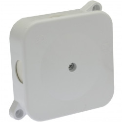 Puszka instalacyjna typu P-2 natynkowa 72x72x28mm hermetyczna IP44 ze złączkami biała