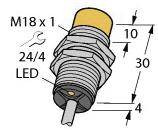 Turck Czujnik indukcyjny nie podtynkowy NAMUR NI14-G18-Y1X