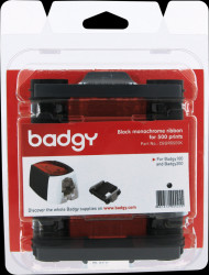 CBGR0500K Black ribbon cartridge for Badgy100/200