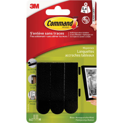 3M 17201BLKFGN Command&#x2122; Pictures-Mounting Strips Black 4 Pair