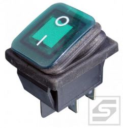 Przełącznik hermetyczny KCD2G-230V 16A/250VAC;podśw. zielony;ON-OFF;