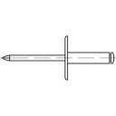 Nity zrywalne z łbem płaskim TOOLCRAFT 160173 250 szt.