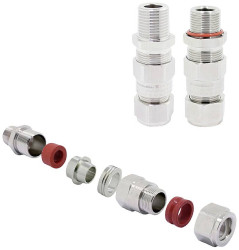 Weidmüller 1185080000 Dławnica kablowa z uszczelnieniem, z odciążnikiem (reduktorem naprężeń) 1/2" NPT mosiądz (niklowan