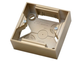 IMPRESJA Puszka instalacyjna 1 pojedyncza naścienna 32mm złoty metalik PNP-1Y/28 OSPEL