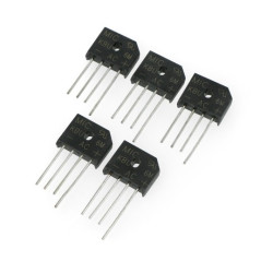 Mostek prostowniczy KBU6M - 1000V/6A - płaski - 5szt.